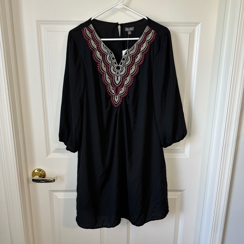 Women’s Black Double Layer Dress size XL